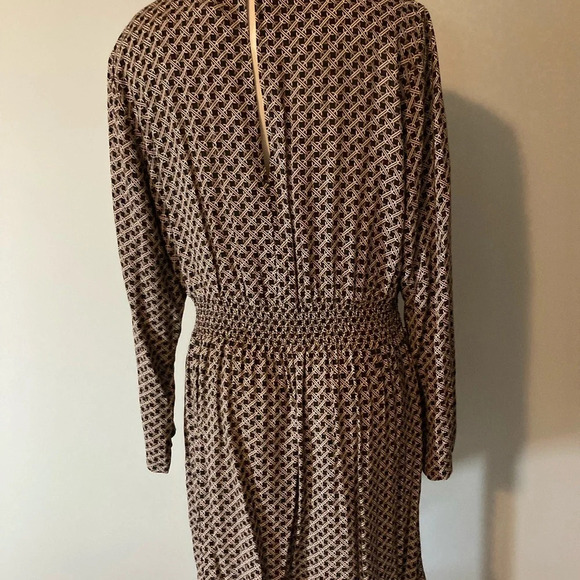 H&M Black Print Long Sleeve Dress 8 - Picture 7 of 14